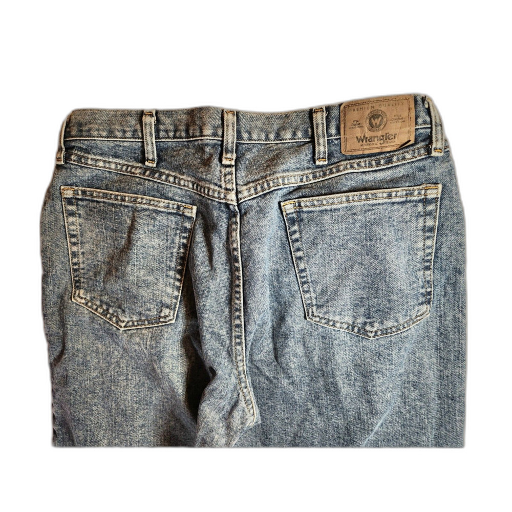 Wrangler Men’s 36x30 Straight Leg100% Cotton Light Wash Classic Y2K Dad Jeans - Picture 3 of 9